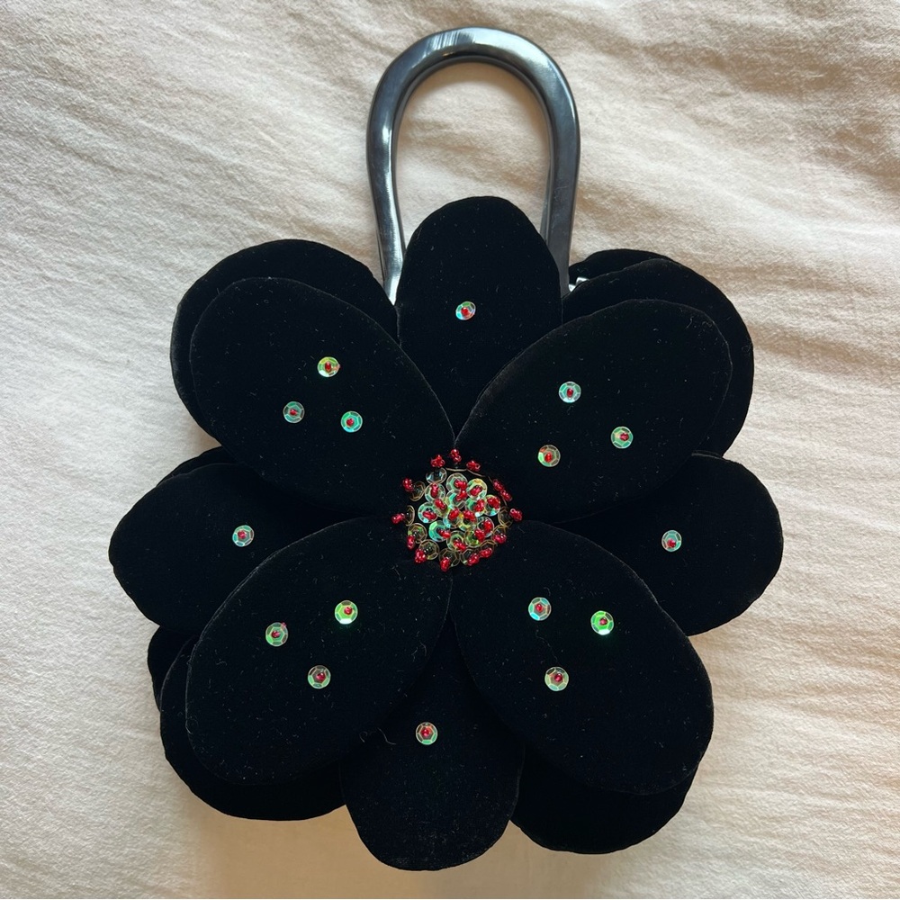 Vintage Shiraleah Velvet Flower Purse - Picture 4 of 12